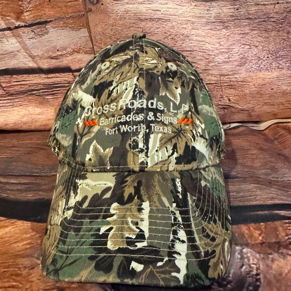 OTTO Baseball Cap Adjustable Men's Camouflage CrossRoads LP Barricades Sign Hat